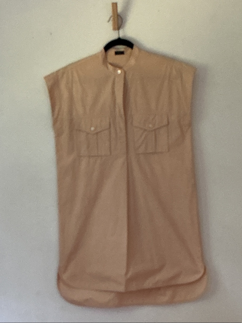Joseph Beige Sleeveless Mini Shirt Dress